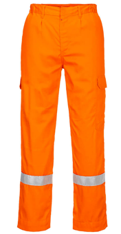 picture of Portwest FR412 FR Lightweight Anti-Static Trousers Orange - PW-FR412ORR