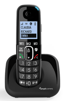 picture of Amplicomms BigTel 1500 Solo Black Cordless Dect Phone - [PDL-ATL1423440]