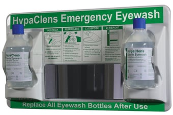 picture of HypaClens Eyewash Station with 2 HypaClens Eyewash Bottles - 2 x 500ml - [SA-E481]