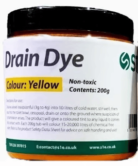 Picture of S1E Drain Tracing Dye 200g - Yellow - [S1-DTD-YELLOW] - (LP)