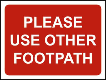 picture of Spectrum 600 x 450mm Temporary Sign & Frame – Please Use Other Footpath – [SCXO-CI-13993]