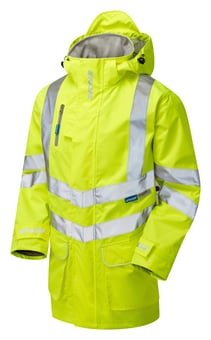 Picture of Pulsar Yellow Hi Vis Unlined Waterproof Storm Coat - PR-P421