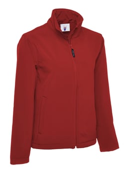 picture of Uneek Unisex Classic Full Zip Soft Shell Jacket - Red - UN-UC612-RED