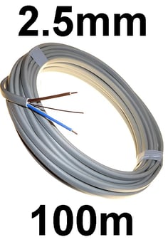 picture of Jaylow Cables Twin and Earth 6242Y Basec Electrical Cable Wire - 2.5mm Core - 100m Coil - [JYW-6242Y-2.5MM-100M]