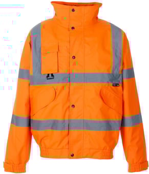 picture of Supertouch Breatheble Orange Hi-Vis Jacket 2 in 1 bomber Jacket - ST-37B81 - (DISC-R)