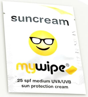 picture of Mywipe - Suncream Sachet - 4ML - 25 SPF - UVA and UVB Sun Protection - [MY-SUN25SPF500] - (PS)