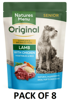 picture of Natures Menu Pouch Adult Senior Lamb Wet Dog Food 8 x 300g - [CMW-NMDPAS0]