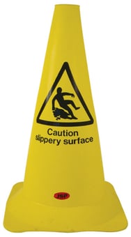 picture of JSP - Cylindrical Caution Warning Cone - 50cm High - [JS-JAR044-000-218]