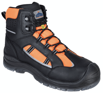 Orange shop safety boots