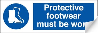 Picture of Protective Footwear Sign - 300 x 100Hmm - Self Adhesive Vinyl - [AS-MA49-SAV]