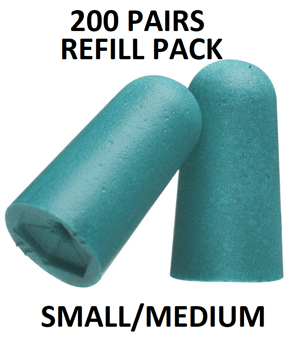 picture of MSA - RIGHT Foam Disposable Ear Plugs Refill Pack - Uncorded - Small/Medium - 33 SNR - 200 Pairs - [MS-10087442] - (DISC-W)