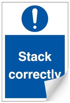 picture of Stack Correctly Sign LARGE - 400 x 600Hmm - Self Adhesive Vinyl - [AS-MA30-SAV]