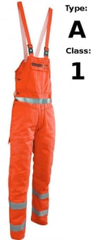 picture of Francital Opoul Design A Hi Viz Orange Chainsaw Bib and Brace - SF-OPOUL-FI035OR