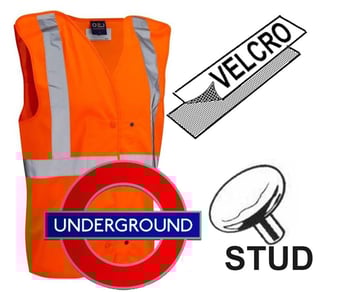 picture of UNDERGROUND Pull Apart Tracker Orange Hi-Vis Waistcoat - GO/RT 3279 - LE-W18-O - (DISC-R)