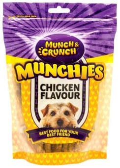 picture of Munch & Crunch Munchies Chicken Flavour Dog Snack 250g - [ON5-MC0037C]