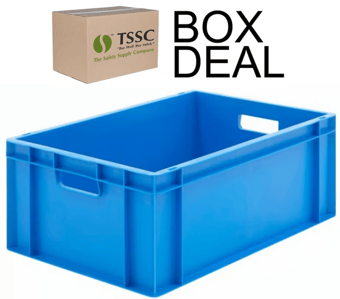 picture of BiGDUG Euro Stacking Box - 230h x 400w x 600d mm - 42L - Blue - Box Deal of 10 - [IH-BDU-BNB4622B] - (LP)