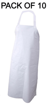 picture of Beeswift White PVC/Nylon Nyplax Apron - Pack of 10 - [BE-PNAWX10] - (AMZPK)
