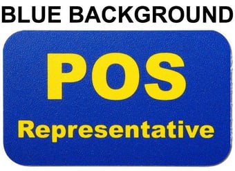 picture of POS Representative Insert Card for Professional Armbands - Blue Background - [IH-AB-POSRB] - (HP)