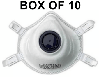 picture of SHFORT P3001V FFP3NR Filtering Moulded Valved Half Mask - Box of 10 - [HT-P3001V]