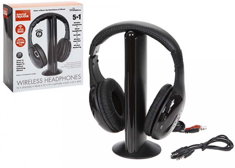 Deluxe Wireless Stereo Headphones - With Radio - Listen to Music or Watch TV Without Disturbing Others - [FG-PI-921036] - (DISC-C-W)