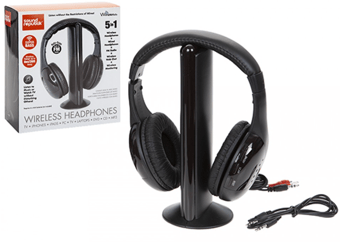 picture of Deluxe Wireless Stereo Headphones - With Radio - Listen to Music or Watch TV Without Disturbing Others - [FG-PI-921036] - (DISC-C-W)