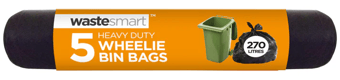 picture of Wastesmart Extra Strong Wheelie Bin Bags - 5pk - [OTL-321212]