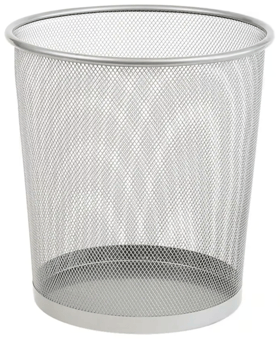 picture of Office Depot Waste Bin Silver 15L Mesh Metal 26 x 27 x 28 cm - [VK-1523789]