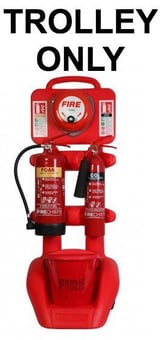 picture of Premium Plastic Mobile Fire Point - Can Hold 2 Extinguishers up to 200mm in Diameter - [HS-109-1026]