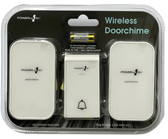 picture of Powerplus Twin Plug in Wireless Door Chime White - [PU-6284]