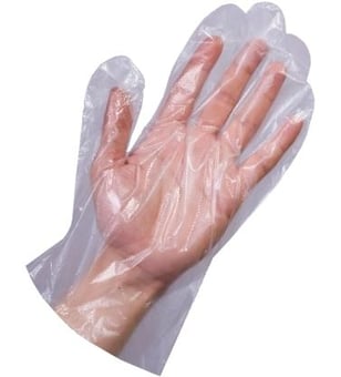 Picture of Safety First Aid Polythene General Use Disposable Clear Gloves - [SA-Q2107] - (DISC-R)