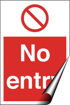 picture of No Entry Sign LARGE - 400 x 600Hmm - Self Adhesive Vinyl - [AS-PR72-SAV]