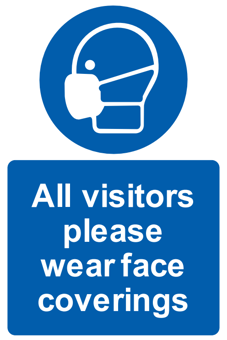 Picture of All Visitors Please Wear Face Coverings - RPVC (200 x 300mm) - [CI-15041]
