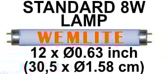 picture of Wemlite - 8 Watts Lamp For Fly Killers - BL368 - Standard UV - [BP-LS08WX-W]