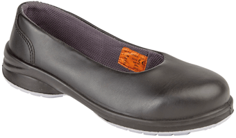 picture of Ladies Black Star Court S1P Shoe With Midsole - [BR-2213]
