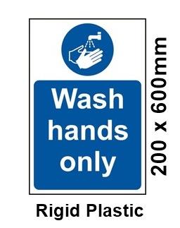 picture of Now Wash Your Hands Sign LARGE - 200 x 600Hmm - Rigid Plastic - [AS-HY14-RP]