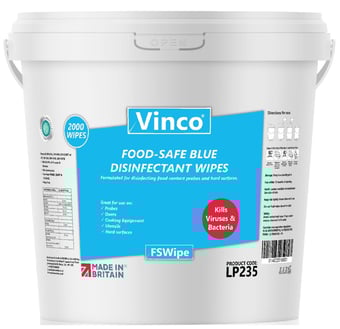 picture of Vinco-FS Food Processing Disinfectant Wipe - 2000 Sheet - [HCI-LP235]