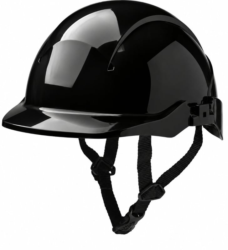 Centurion Concept SecurePlus Black Safety Helmet - Unvented - Slip Ratchet - Reduced Peak - [CE-S08CKL] - (DISC-R)