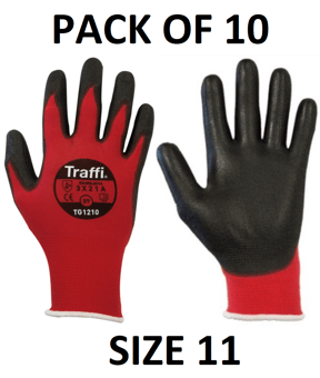picture of TraffiGlove Metric Warning Breathable Gloves - Size 11 - Pack of 10 - Pair - TS-TG1210-11X10 - (AMZPK2)