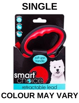 picture of Smart Choice Retractable Dog Lead Assorted Colours 10kg 3m - [PD-SC868]