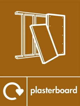 Picture of Recycling Signs - Plasterboard - 300 X 400Hmm - Rigid Plastic - [AS-WR46-RP]