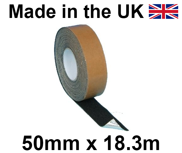 Black Conformable Grip Anti-Slip Self Adhesive Tape - 50mm x 18.3m Roll - [HE-H3406N-(50)]