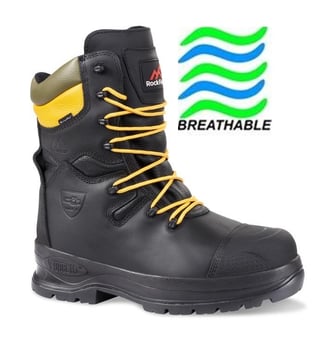 picture of Rock Fall S3 -SRC HRO HI - Black/Green Chatsworth Chainsaw Safety Boot - RF-RF328