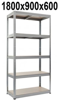 picture of ECO 90/60 Boltless Shelving - 275Kg Load Capacity Per Shelf - 1800mm x 900mm x 600mm - UK-ECO90/60 - (MP)
