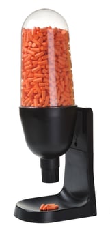 picture of Portwest Ear Plugs Dispenser - Black/Clear - 500 Pairs of PU Plugs Included - [PW-EP20BKR]