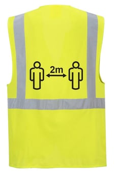 picture of Portwest - CV76 - Social Distancing Executive Yellow Vest 2m - PW-CV76YER - (DISC-W)