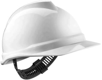 Picture of MSA V-Gard 500 Antistatic White Safety Helmet - Unvented - Staz-On Head Harness - [MS-GV511-00A0000]