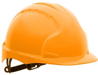 Picture of JSP - The All New EVO2 Orange Safety Helmet - Standard Peak with OneTouch 3D Adjustment Slip Ratchet Harness - [JS-AJE030-000-800]