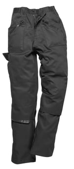 Picture of Portwest - S687 Ladies Action Trousers - Black - Regular Leg 31 Inch - PW-S687BKR