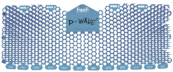 picture of P-Wave Trough Urinal Screen Ocean Mist - Pack of 6 - [PWV-WZTS36OM]