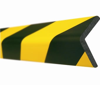 picture of Moravia 1000mm Yellow/Black Self Adhesive Traffic-line Edge Protection - Right Angle 60/60mm - [MV-422.18.566]